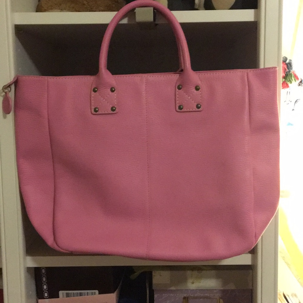 Gap leather top handle tote